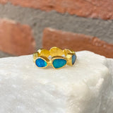 Ara Opal and 24kt Gold Eternity Band