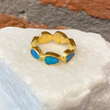 Ara Opal and 24kt Gold Eternity Band