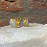 Ara Moonstone and 24kt Gold Eternity Band