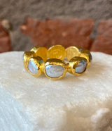 Ara 24kt Gold Pearl Eternity Ring