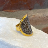Ara 24kt Gold and Phaistos Disc Ring
