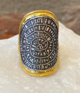 Ara 24kt Gold and Phaistos Disc Ring