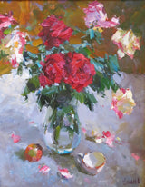"Red and White Roses"