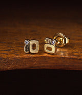 Alex Sepkus 'Little Windows' Yellow Gold and Diamond Stud Earrings