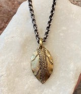Alex Sepkus Yellow Gold Leaf Pendant