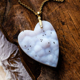 Alex Sepkus Druzy Heart and Diamond "Sticks and Stones" Pendant