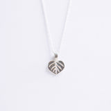 Bristol and Cole Small Aspen Leaf Silver Necklace