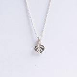 Bristol and Cole X-Small Aspen Leaf Silver Necklace