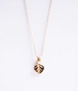 Bristol and Cole X-Small Aspen Leaf Gold Necklace