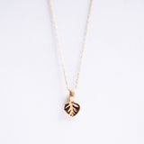 Bristol and Cole X-Small Aspen Leaf Gold Necklace