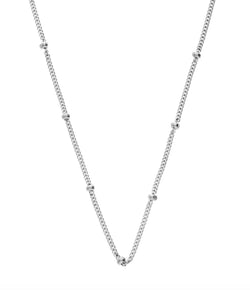 Sethi Couture White Gold Beaded Curb Link Chain