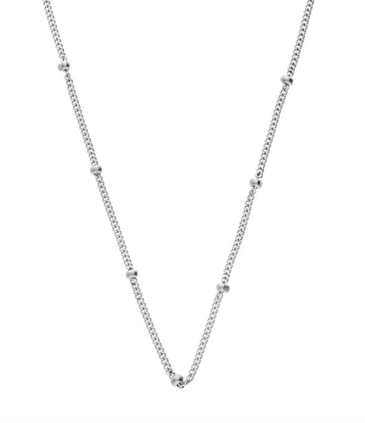 Sethi Couture White Gold Beaded Curb Link Chain