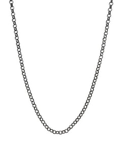 Erica Molinari Oxidized Silver Small Oval Link  Chain - 16/18