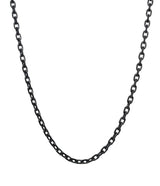 Erica Molinari Oxidized Silver Rectangle Link Chain - 23" Length