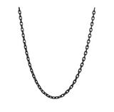 Erica Molinari Oxidized Silver Rectangle Link Chain - 23" Length