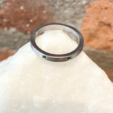 EYG Collection Rhodiumed Silver and Tsavorite Band