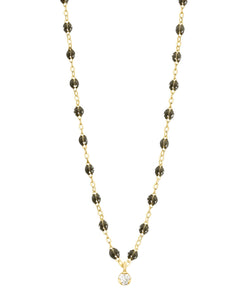 Gigi Clozeau Supreme One Diamond Necklace with Quartz Resin Pearls