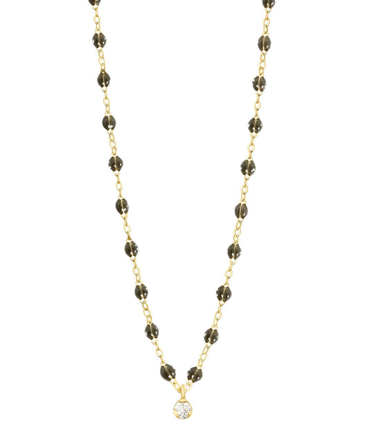 Gigi Clozeau Supreme One Diamond Necklace with Quartz Resin Pearls