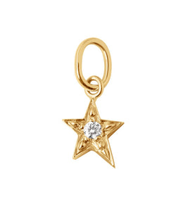 Gigi Clozeau Yellow Gold and Diamond Star Pendant