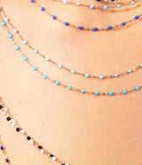 Gigi Clozeau Classic Gigi Necklace with Baby Blue Resin Pearls - 16.5" Length