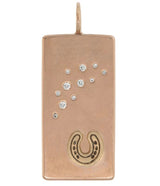 Heather Moore Rose Gold Horseshoe ID Tag Charm