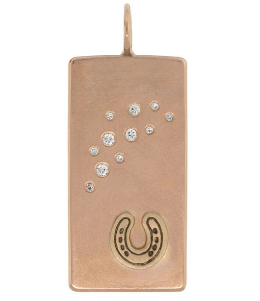 Heather Moore Rose Gold Horseshoe ID Tag Charm