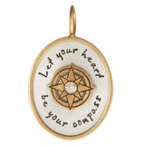 Heather Moore "Let Your Heart Be Your Compass" Oval Charm