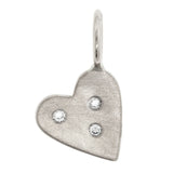 Heather Moore Sterling Silver and Diamond Heart Charm
