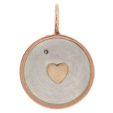 Heather Moore "Mama" Bear Rose Gold and Sterling Silver Round Charm