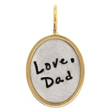 Heather Moore "Love, Dad" Sterling Silver and Gold Oval Charm