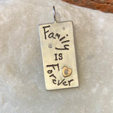 Heather Moore "Family is Forever" Sterling Silver ID Tag Charm