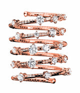 Mattia Cielo 5 Row Diamond and Rose Gold Wrap Ring