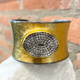 Ara Pave Diamond and Mixed Metal Cuff