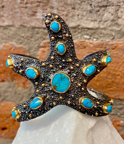 Ara Turquoise Starfish Cuff