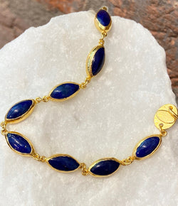 Ara Lapis and 24kt Gold Bracelet