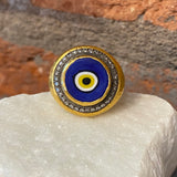 Ara 24k Evil Eye and Diamond Ring
