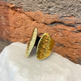 Ara 24kt Gold Open Asymmetrical Ring
