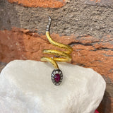 Ara Ruby and Diamond Snake Ring