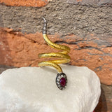 Ara Ruby and Diamond Snake Ring