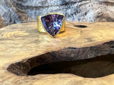 Ara 24k Triangle Amethyst Ring