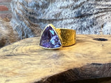 Ara 24k Triangle Amethyst Ring