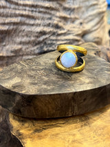 Ara Pearl and 24kt Gold Open Back Ring