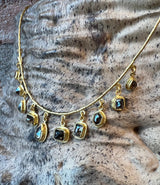 Ara Cognac Diamond and 24kt Gold Charm Necklace