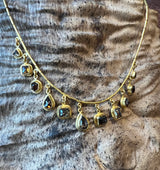 Ara Cognac Diamond and 24kt Gold Charm Necklace