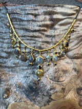 Ara Natural and Black Diamond Dangle Necklace