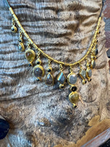 Ara Natural and Black Diamond Dangle Necklace