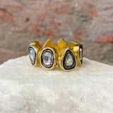 Ara Rose Cut Diamond and 24kt Gold Eternity Band