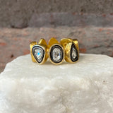 Ara Rose Cut Diamond and 24kt Gold Eternity Band