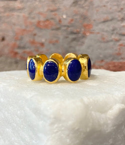 Ara 24kt Gold Lapis Eternity Ring