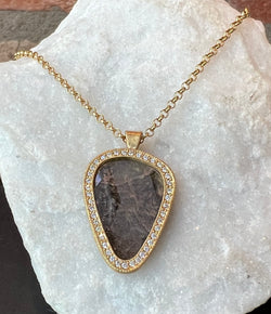 Karen Liberman Rose-cut Diamond Slice Necklace